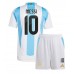 Maillot de foot Argentine Lionel Messi #10 Domicile vêtements enfant Copa America 2024 Manches Courtes (+ pantalon court)